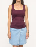 Square Neck Double-Layer Top