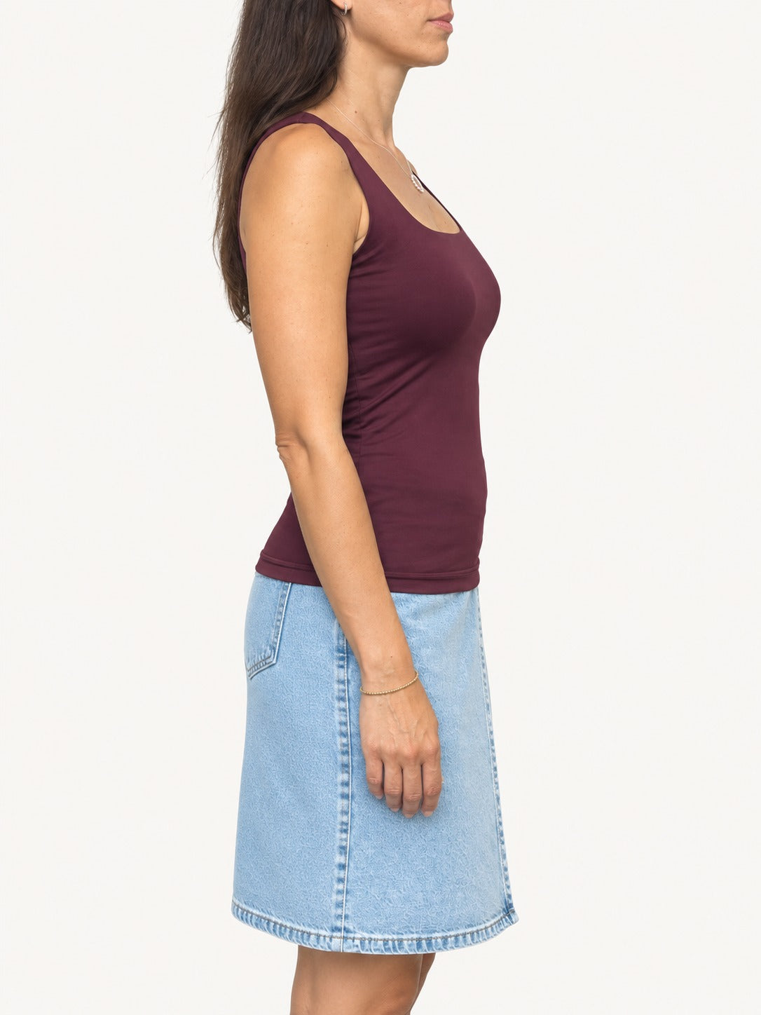 Square Neck Double-Layer Top