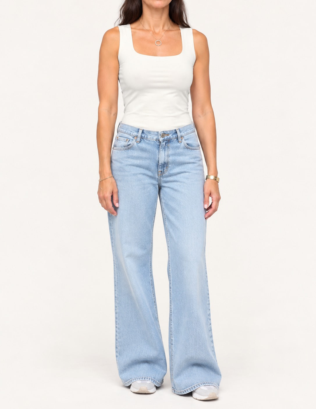 Square Neck Double-Layer Top