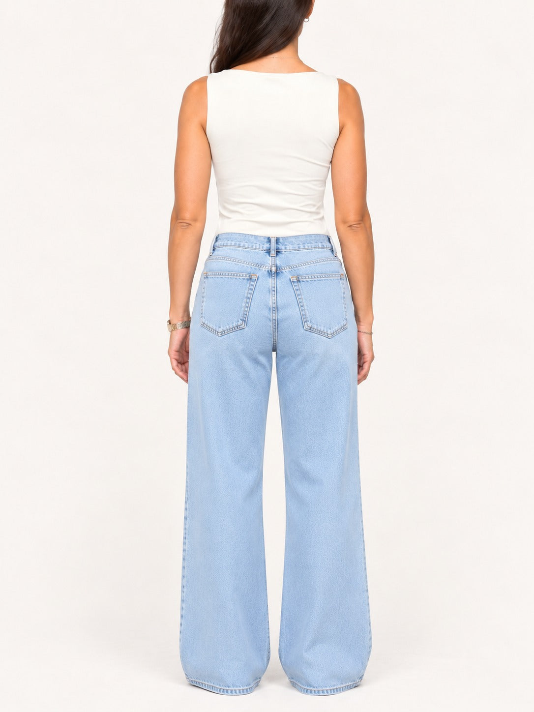 Square Neck Double-Layer Top