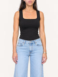 Square Neck Double-Layer Top
