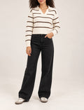 Ivory Knit V Neck