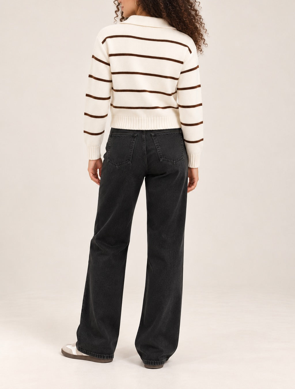 Ivory Knit V Neck