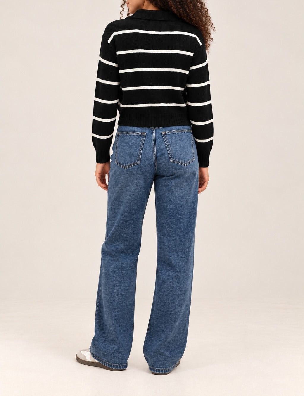 Midnight Stripe Knit Sweater